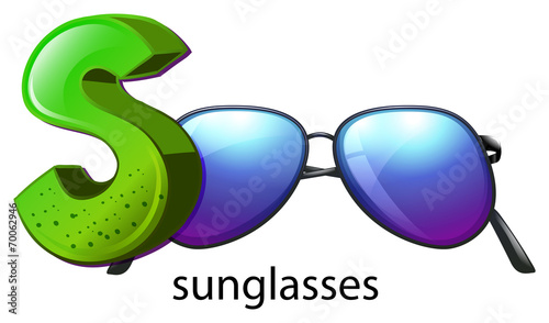 A letter S for sunglasses