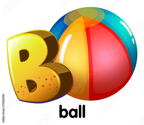 A letter B for ball