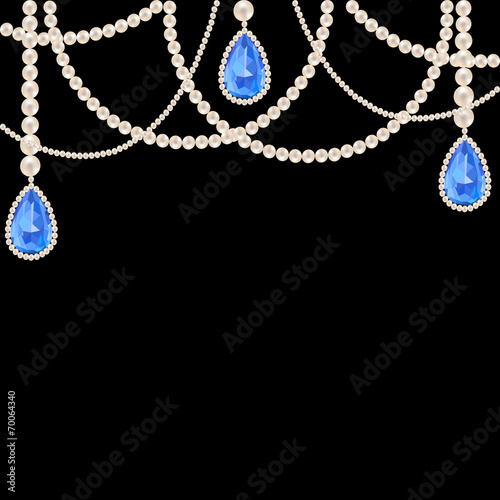 Hanging pearl necklace jewelry