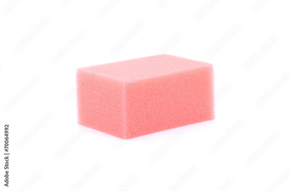 Square Sponge Over White Background Square Sponge Over White Background