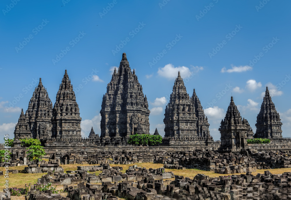 Naklejka premium Prambanan in Java, Indonesia
