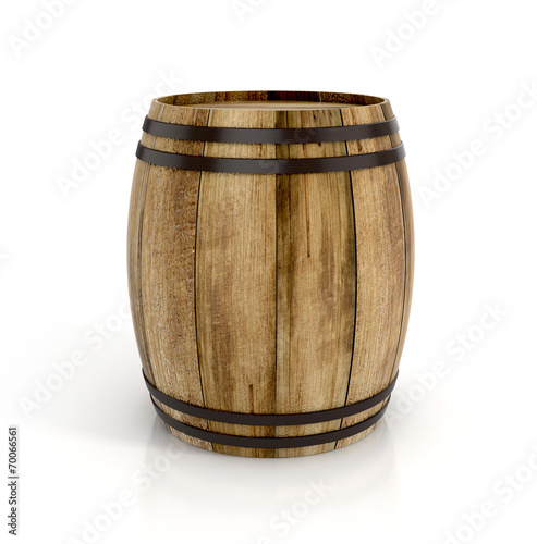 wine barrel on white background. 3d illustration © goritza