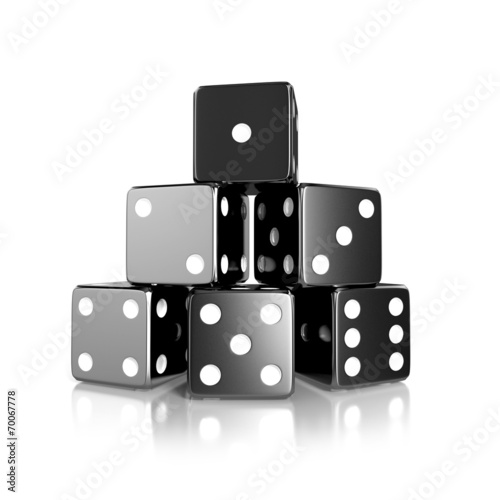 lucky dices, isolated on white