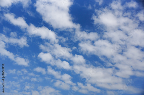 blue sky background with tiny clouds