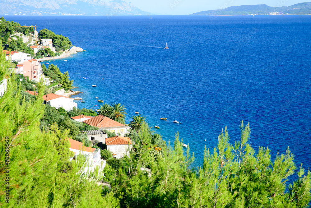 view of the sea in Croatia