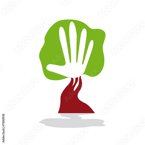 Vector Logo green hand