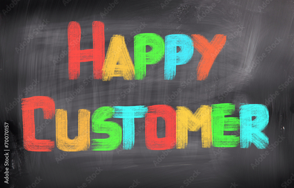 Happy Customer Concept