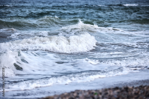 Waves of the stormy sea