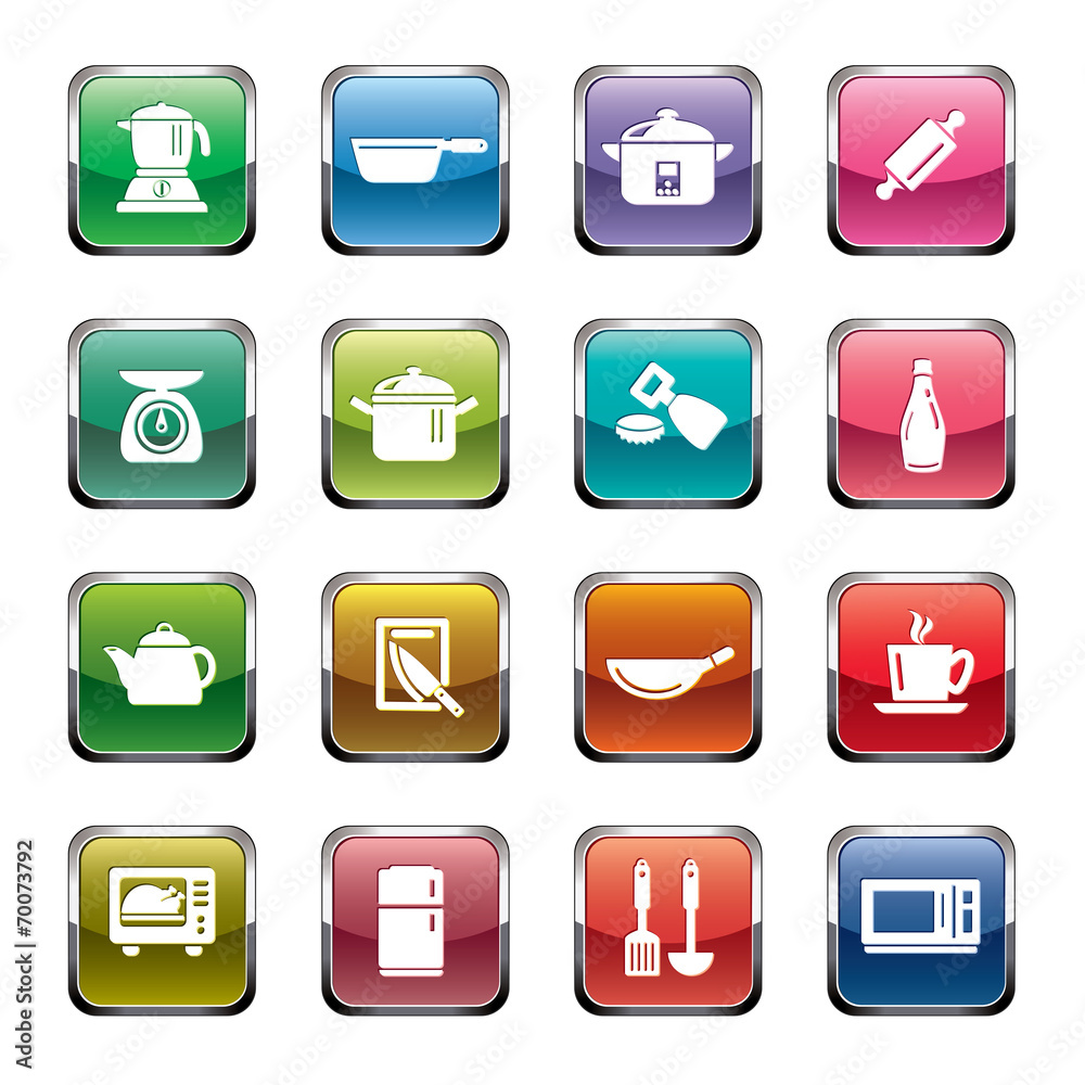 Kitchen Utensils and Appliances Icons