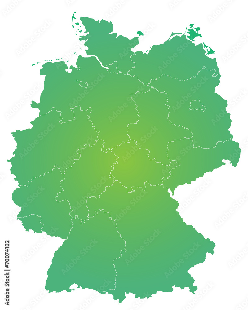 Bundesländer in grün