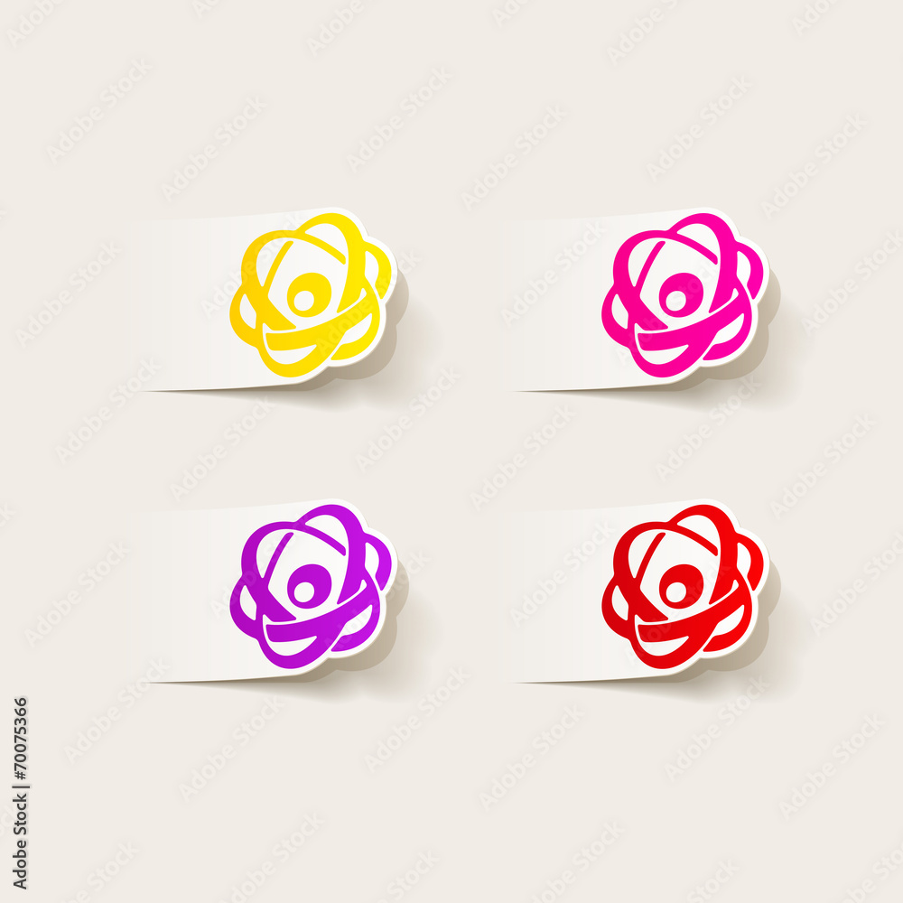 realistic design element: atom realistic design element: atom
