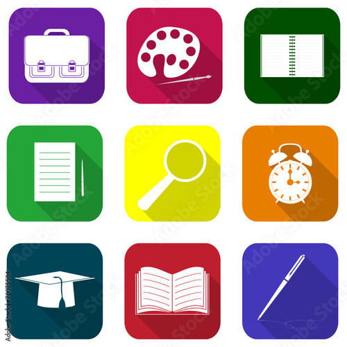 School icon set