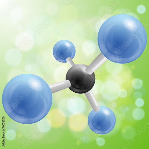 CH4 methane  molecule;