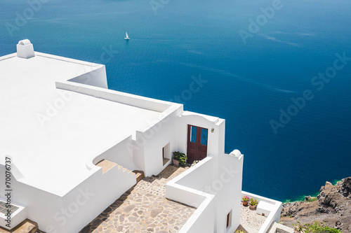 White architecture on Santorini island, Greece