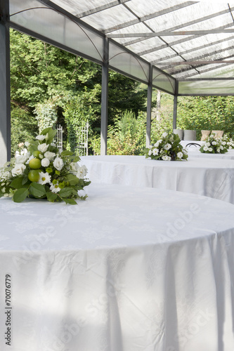 wedding table in the castle