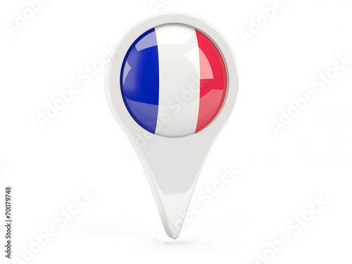 Round flag icon of france