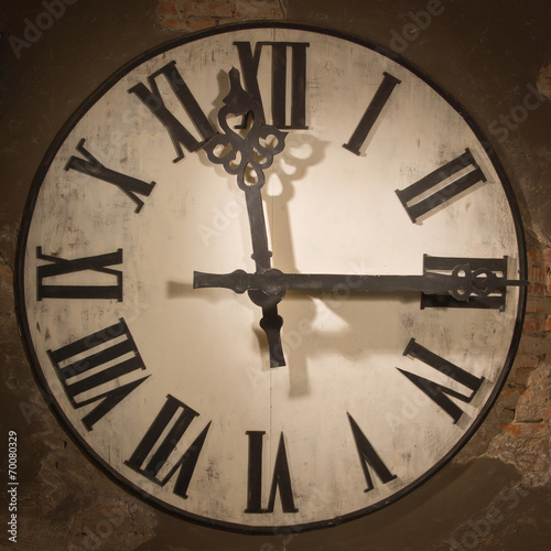 Old large clock face