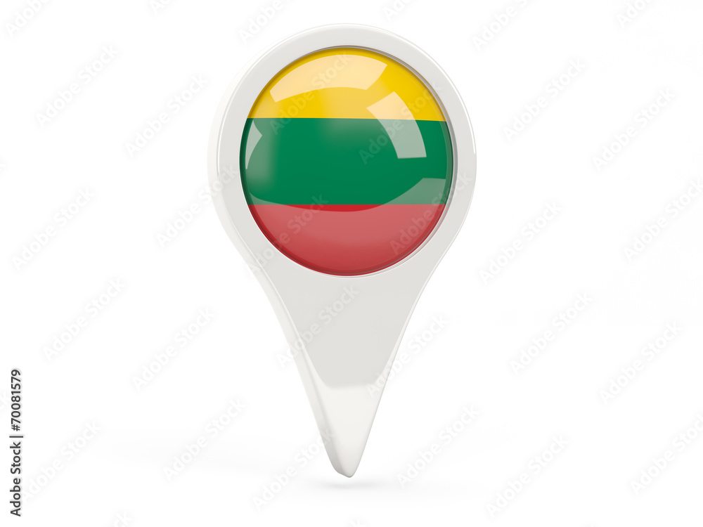 Round flag icon of lithuania Round flag icon of lithuania