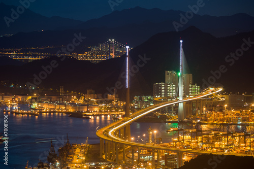 Photography night hongkong cityscpae view from SKY100