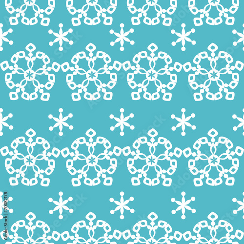 winter background, vector seamless pattern with snowflakes