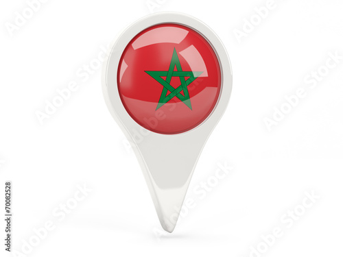 Round flag icon of morocco