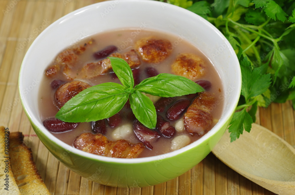 appetizing bean soup