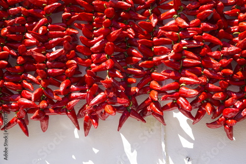 piments sur mur