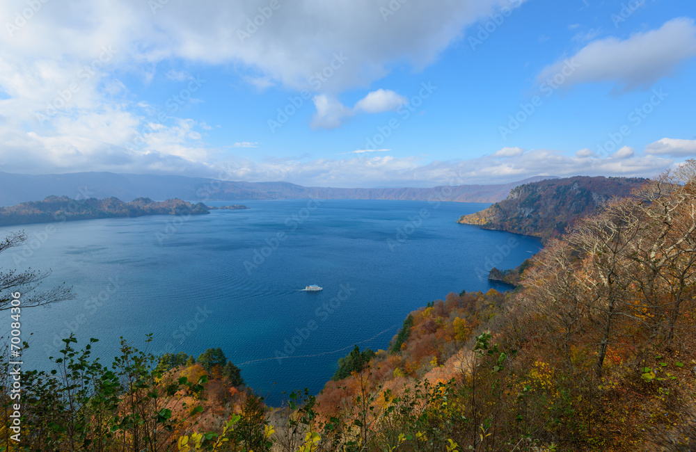 Fototapeta premium Lake Towada in Autumn, in Aomori and Akita, Japan