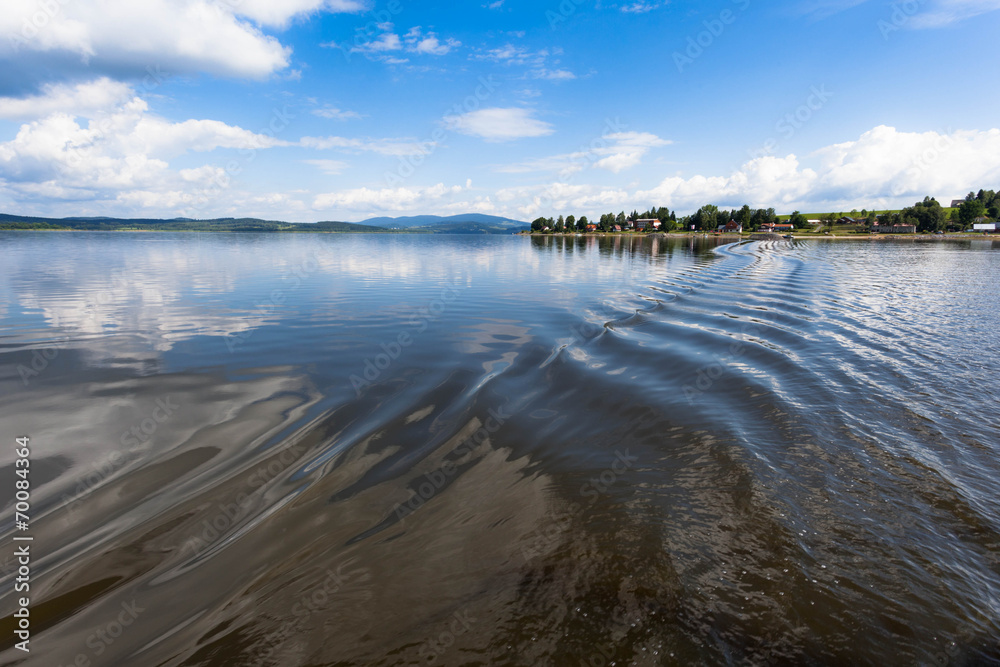 View of the artificial lake of Lipno in the Czech Republic