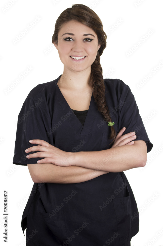 Medical young woman nurse doctor intern portrait Medical young woman nurse doctor intern portrait