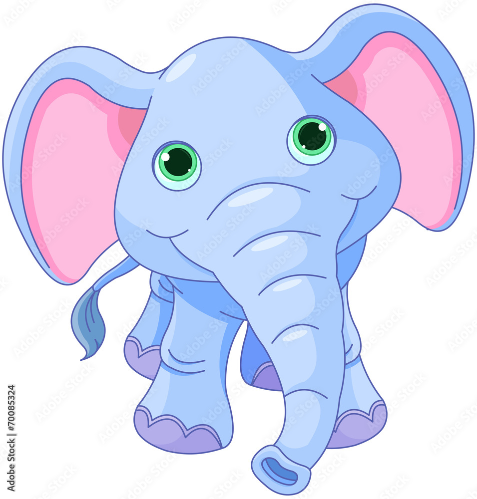 Naklejka premium Cute elephant