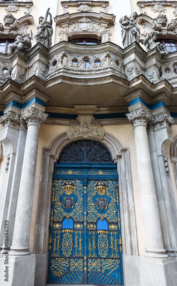 University of Wroclaw, the gate to Aula Leopoldina