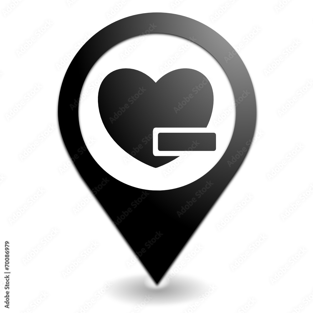 enlever des favoris sur symbole localisation noir enlever des favoris sur symbole localisation noir