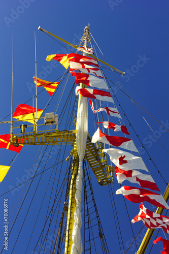 Masts of sailing boat