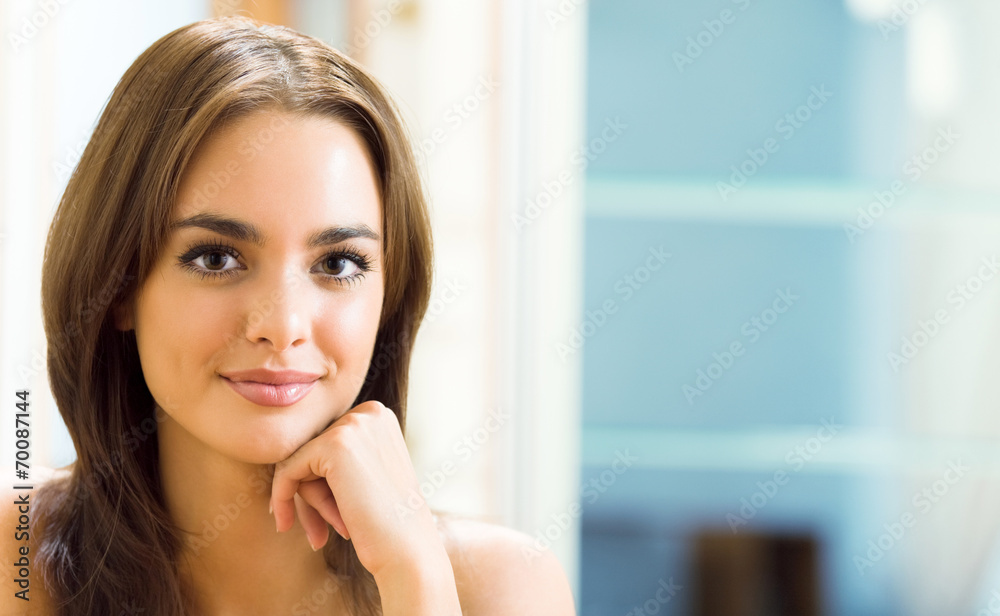 Portrait of young woman at home Portrait of young woman at home