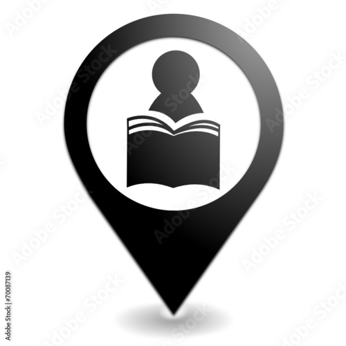 presse journaux sur symbole localisation noir