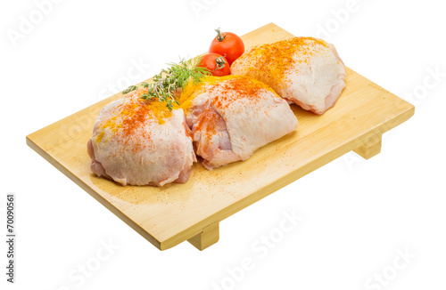 Raw chicken thigh