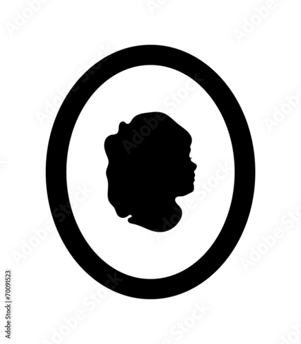 Cute little girl silhouette