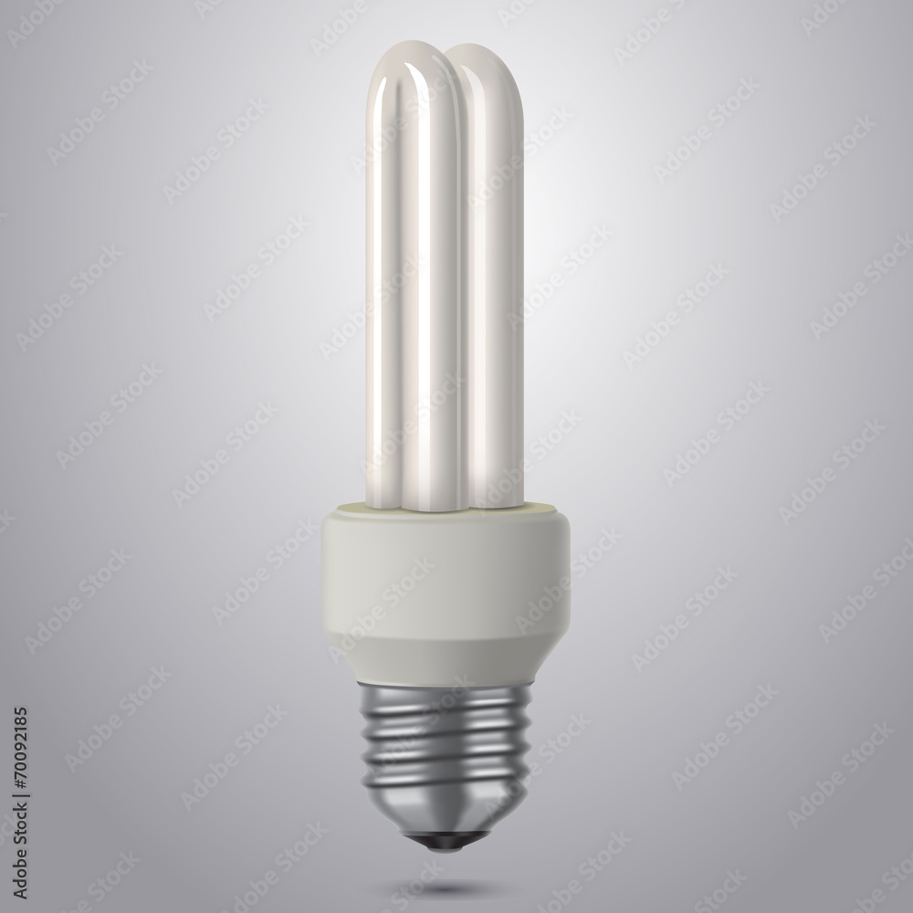 llustration of an energy saving compact fluorescent lightbulb llustration of an energy saving compact fluorescent lightbulb