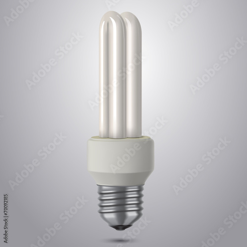 llustration of an energy saving compact fluorescent lightbulb