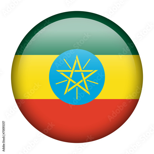 Ethiopia flag button