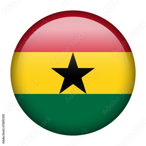 Ghana flag button