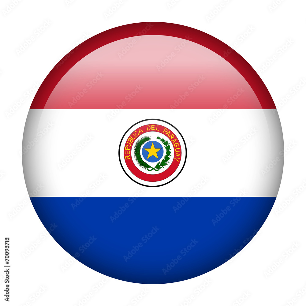 Naklejka premium Paraguay flag button
