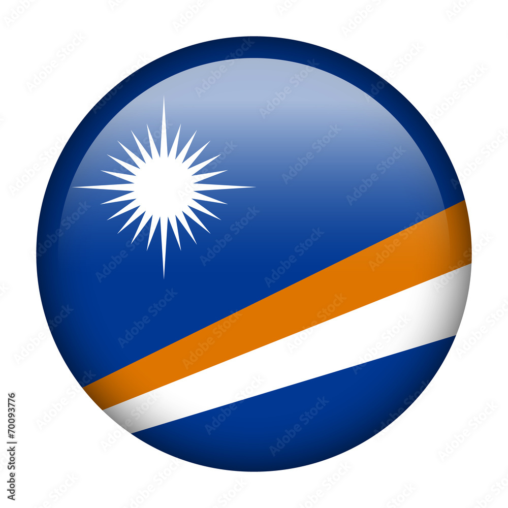 Obraz premium Marshall islands flag button
