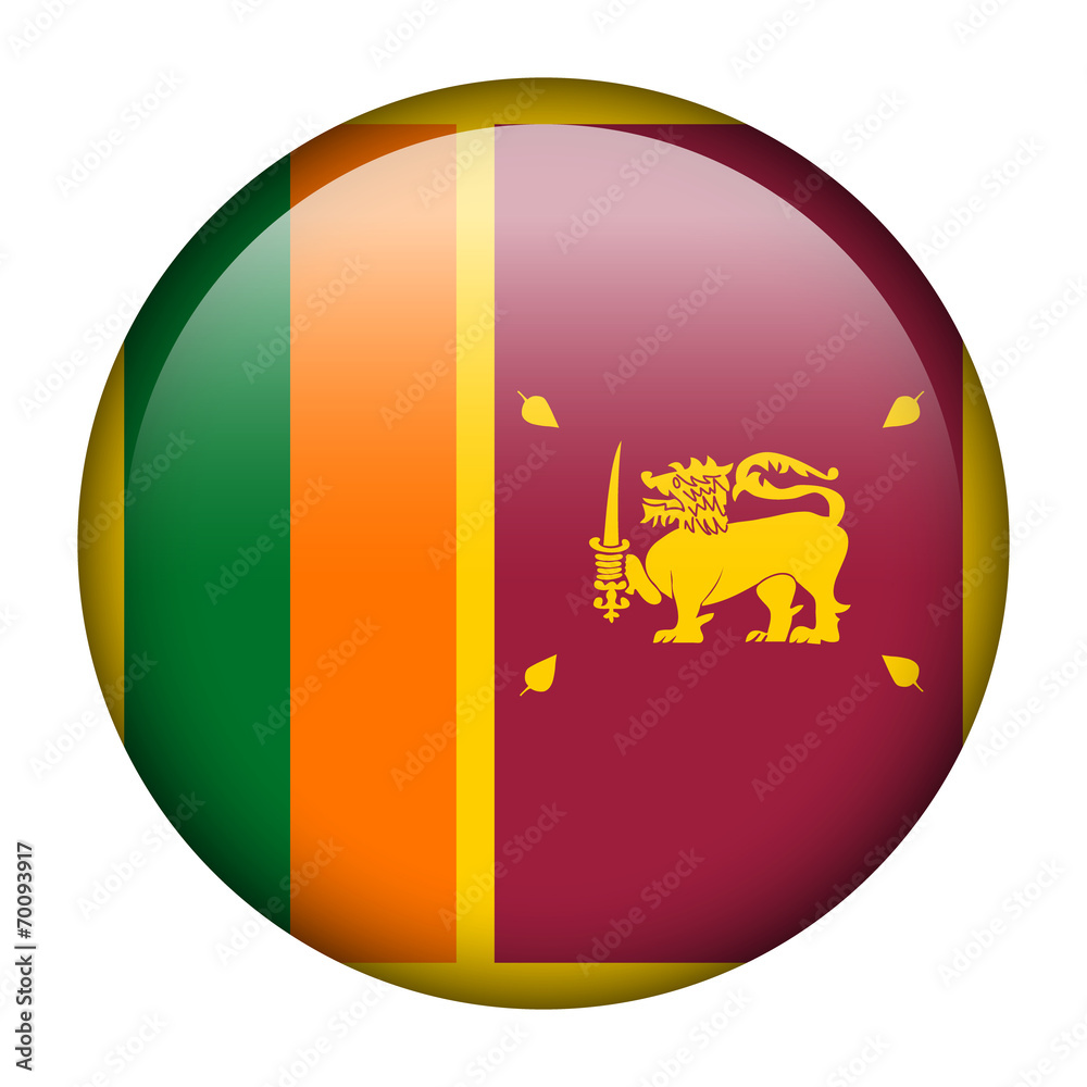 Fototapeta premium Sri Lanka flag button