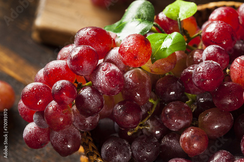 Organic Raw Red Grapes