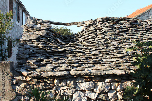 Ruins in the old stone village of Razanj (Dalmatia - Croatia) photo