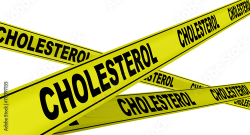Холестерин (cholesterol). Желтая оградительная лента
