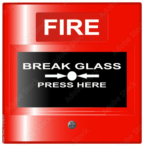 Emergency Fire Button Red