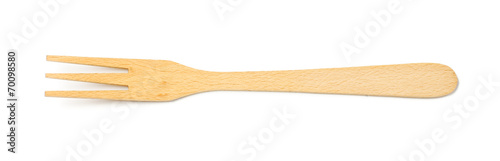 Wooden fork with the clipping path